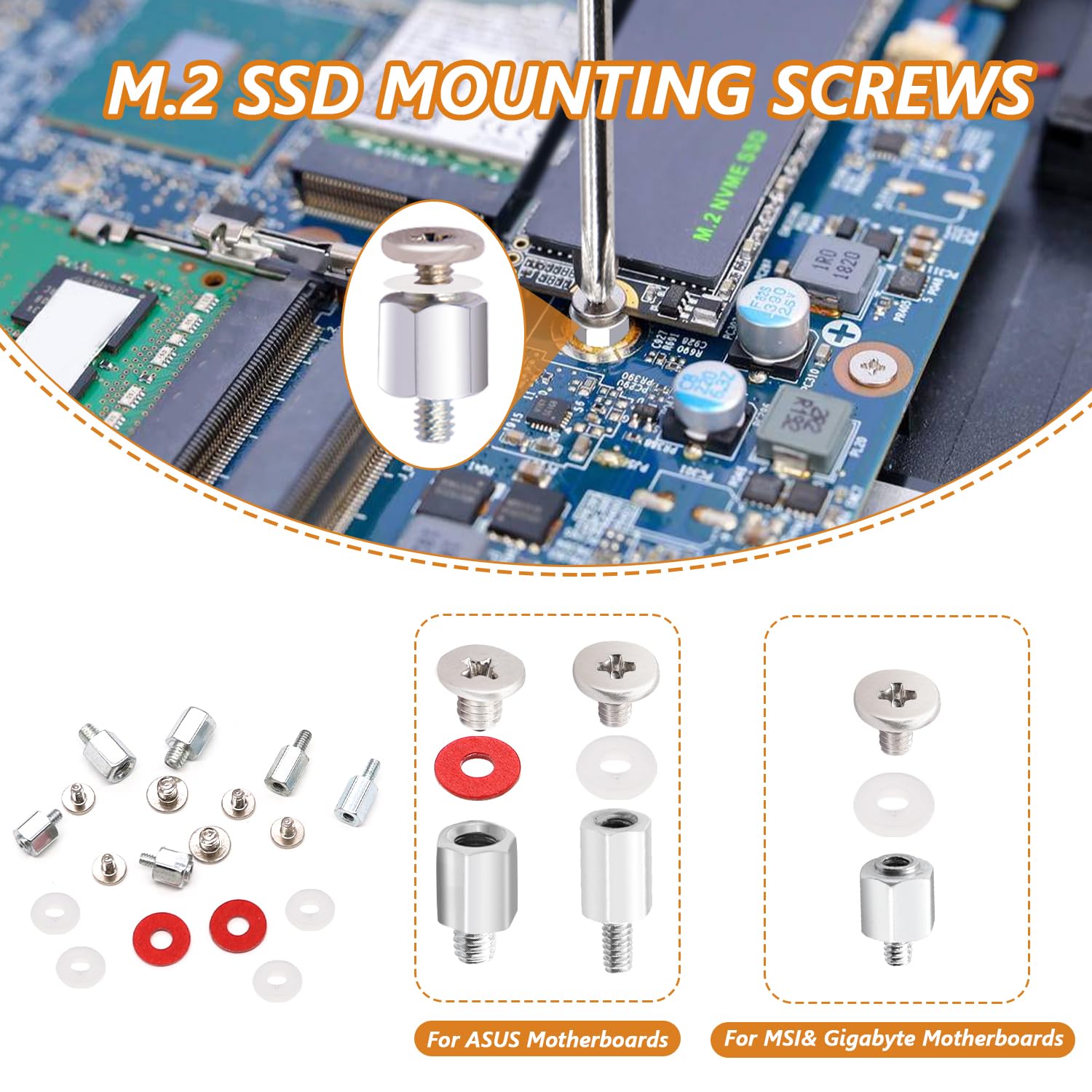 Amazon.com: mankk M.2 SSD Screw Kit NVMe Screw SSD Mounting Screws
